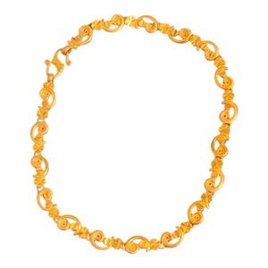 22k Gold Italian Decorative Link Bracelet